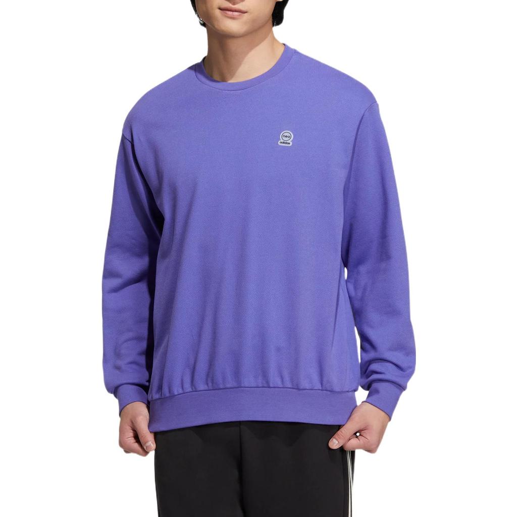 adidas Neo Sweatshirts Unisex Purple Crew Neck Moderate Regular HN6642
