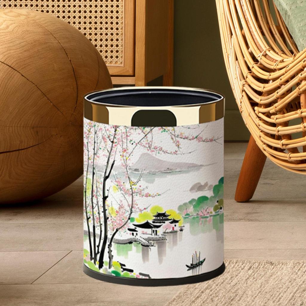 10L Elegant Decorative Trash Can for Home, Office, Hotel, Bathroom, Living Room
