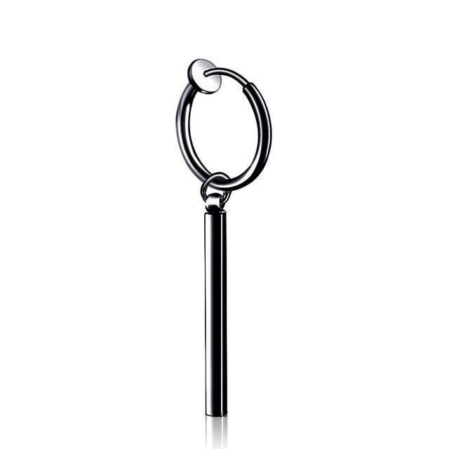 Nye Populære 1 stk Rustfritt Stål Smertefrie Øreklemmer Øredobber For Menn /Kvinner Punk Svart Ikke-Piercing Falske Øredobber Smykker Gaver