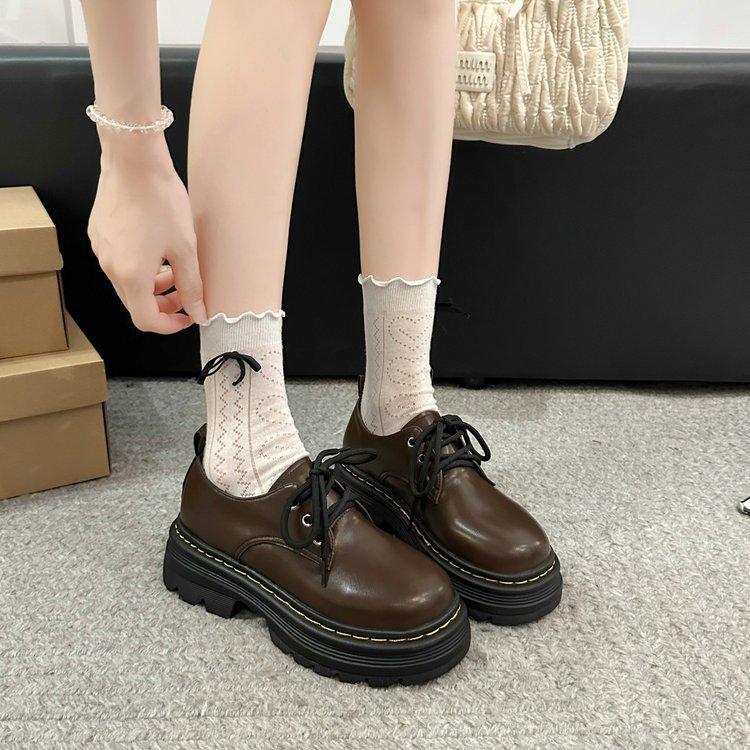 Ziyan~ Small Leather Shoes Women's 2025 Summer New Platform Loafers Genuine Leather Women's Shoes Single Shoes Black Martin Shoes