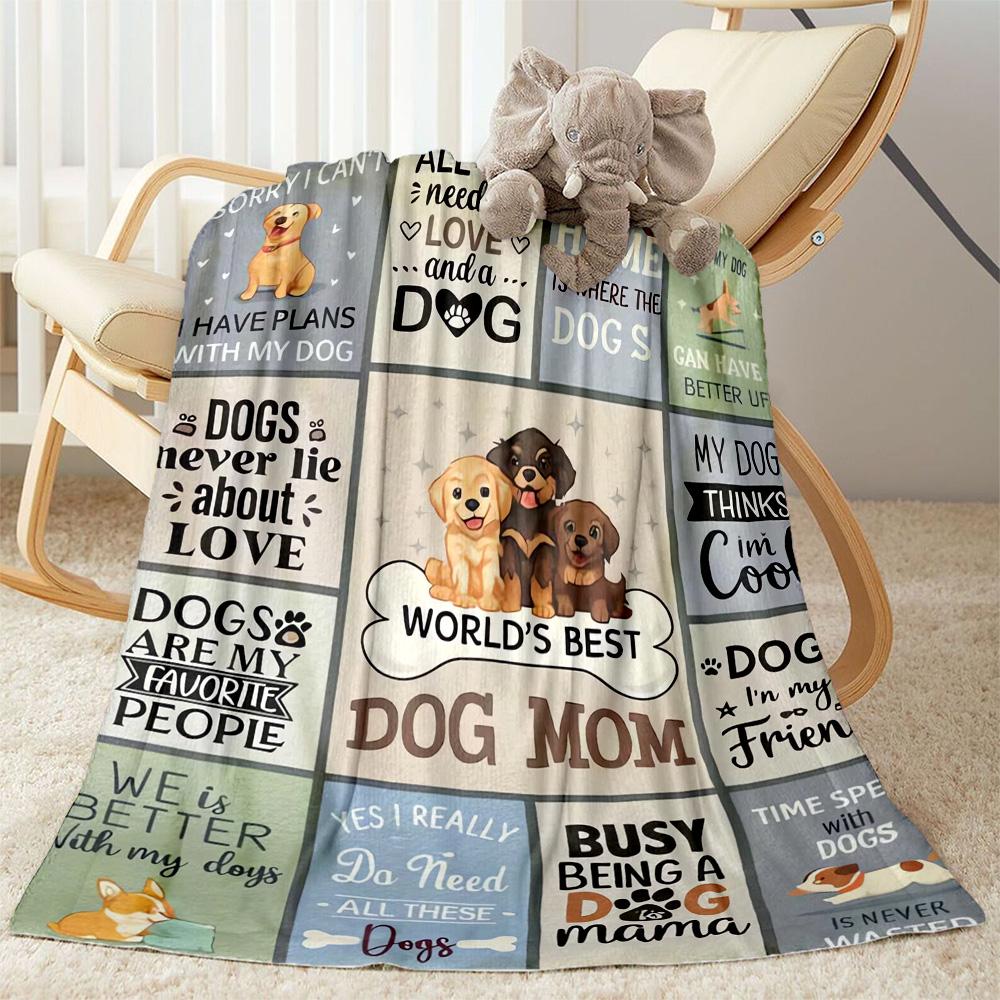 1pc Mom Quotes Blanket Comfortable Soft Lightweight Multi Purpose Blanket for Travel Camping Picnics Sofa Office Bed Living Room Gift for Friends