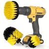 3pcs Drill Brush Attachment Set Power Scrubber Brush With Drill Scrub Brush For Cleaning Showers Tubs Bathroom Tile Grout Carpet