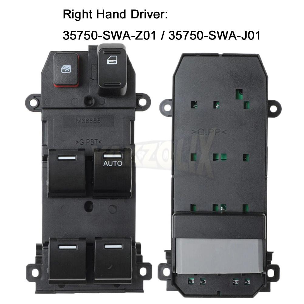 35750SWAK01 35750-SWA-K01 35760-SWA-J01 35750-SWA-Z01 35750-SWA-J01 Power Window Switch for Honda CRV 2007 2008 2009 2010 2011
