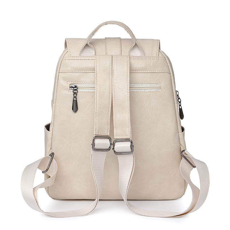 Soft Leather Backpack Women's Backpack Commuter Large Capacity Shoulder Bag