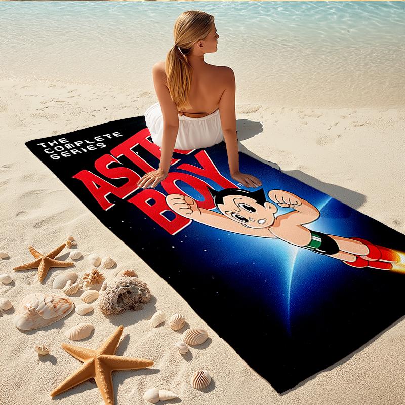 1Pc Astro Boy Adventure Beach Towel Quick Dry Multiuse For Beach Pool Gym Yoga Home Travel Christmas Halloween Xmas Gift L113
