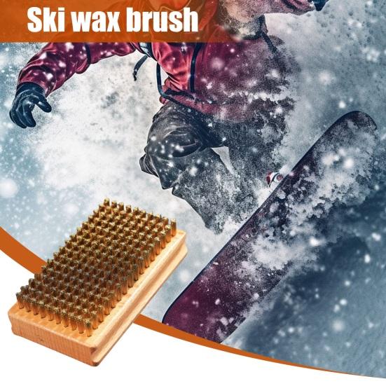 1/3 szt. Pędzel do woskowania snowboardu Zestaw do woskowania snowboardu Nylon/Mosiądz/Końskie włosie Szczotka do woskowania snowboardu Polerowanie Cieniowanie