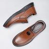 Men's casual leather shoes men's comfortable medium and old soft-soled soft-faced dad shoes