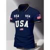 The New Men's Short-sleeved POLO Shirt for Summer 2026 Features a Casual Fashionable and Comfortable 3D Letter Pattern Print