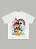 Disney Mickey Mouse Men's Casual Cartoon Print Short Sleeve T-Shirt Cotton Tee Couple Outfit Clothing White T-Shirt Men Clothing