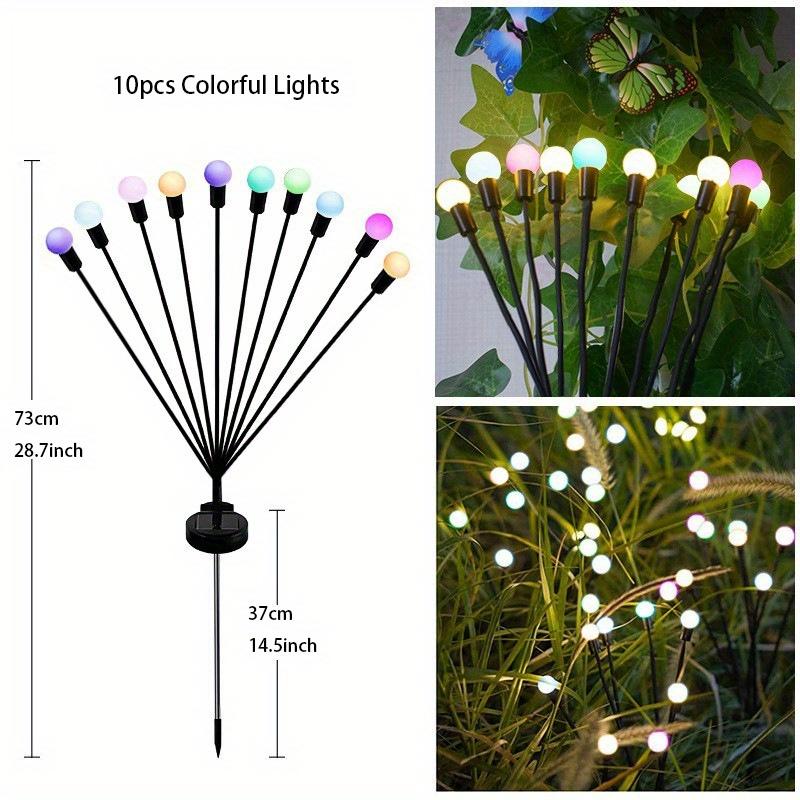 Solar Powered Garden Floor Lights, Star Burst Flickering Firefly Lights, Outdoor Courtyard Christmas Party Decorations