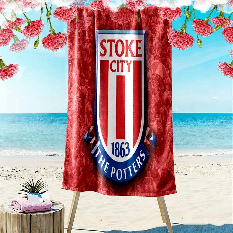 SCFC Logo Beach Towel, Large Soft Quick Dry Towel for Beach Camping Swimming
