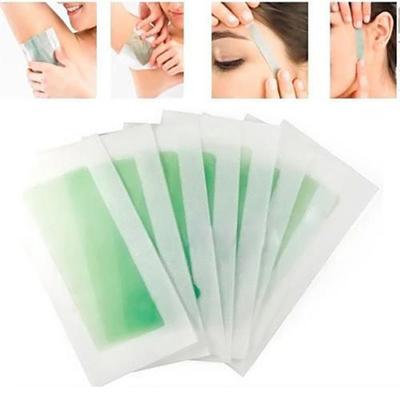 Tiras de cera depilatorias no tejidas para depilación corporal, piernas y rostro