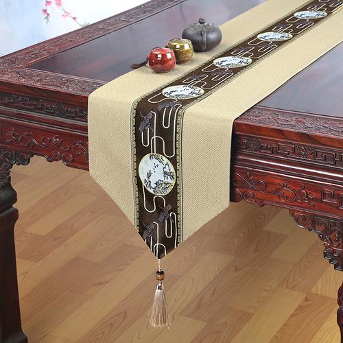 

Новий прапор для обіднього столу в китайському стилі Водонепроникний килимок для чаю в китайському стилі Скатертина для чайного столу Скатертина для чайного столу Zen Прапор для шафи для телевізора 33*80cm