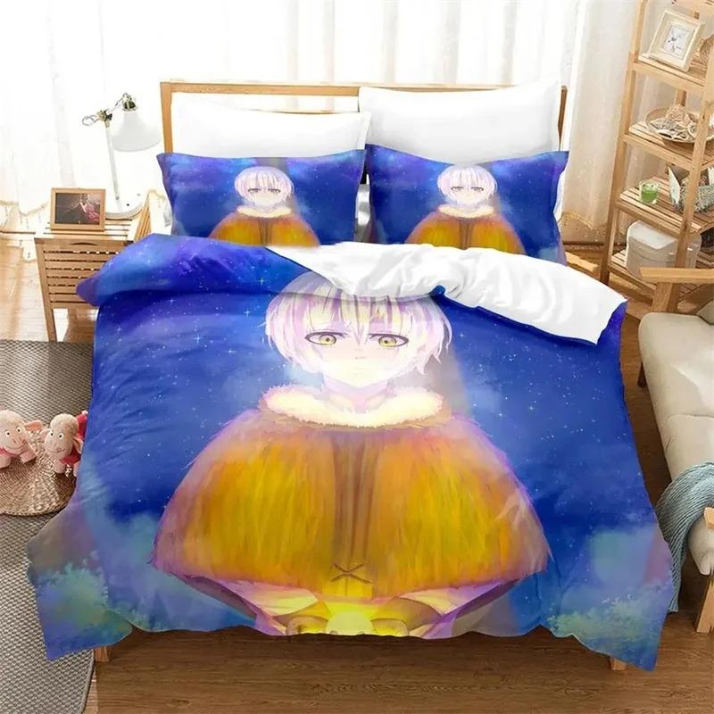 Anime To Your Eternity Bedding Set,Duvet Cover Comforter Bed Set Quilt Cover Pillowcase,King Queen Twin Size Boys Girls Adults