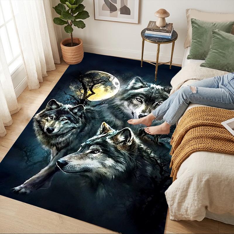 Wolf Pack Living Room Nonslip Area Rug Soft Carpet For Bedroom Game Playroom Sofa Office Home Decor Doormat Christmas Gift C9301280