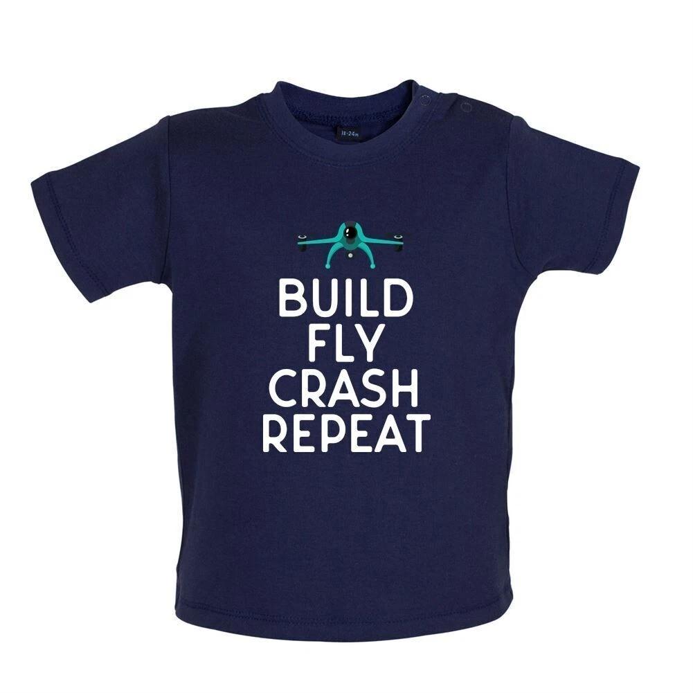 

Create, Fly, Shock, Repeat - Kids Baby Kids Boys Girls Unisex T-Shirt / Bodysuit - Drone Love Aviator 100