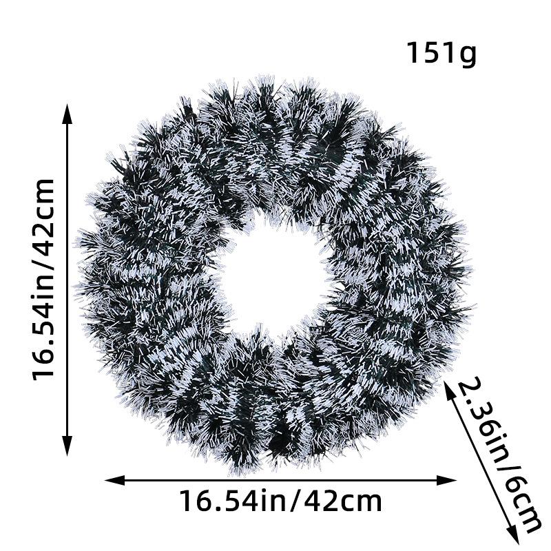 42cm Tinsel Wreath Holiday Decoration for Shopping Mall or Hotel