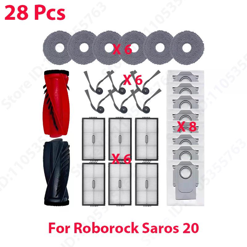 Priekš Roborock Saros 20 Piederumi Rullīšu