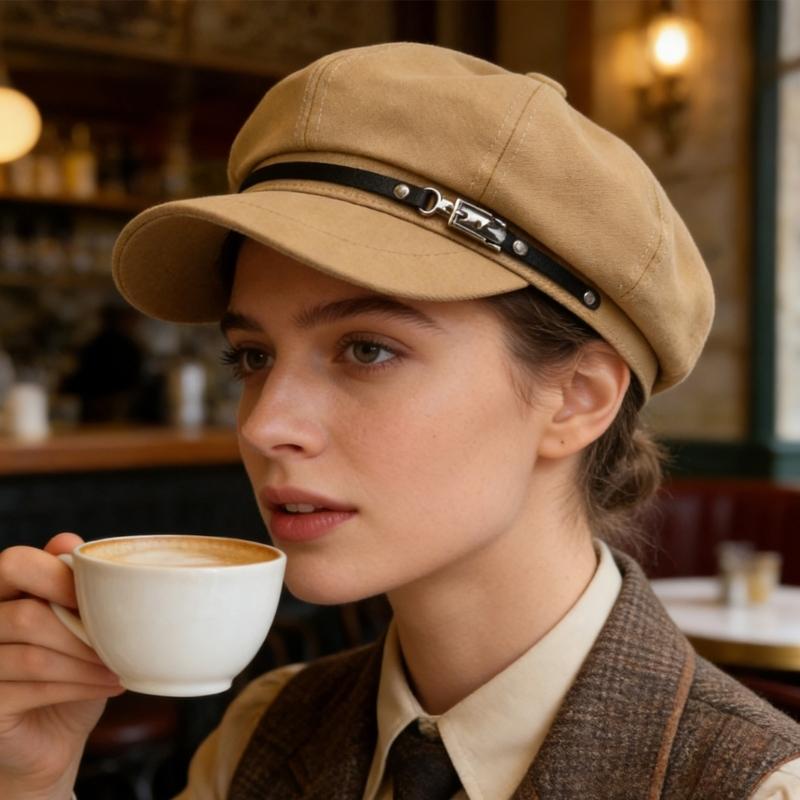 Trendy Beret French Elegant Painter Hat Oversized Fashion Decorative Charm Cabbie Hat for Outdoor Walk