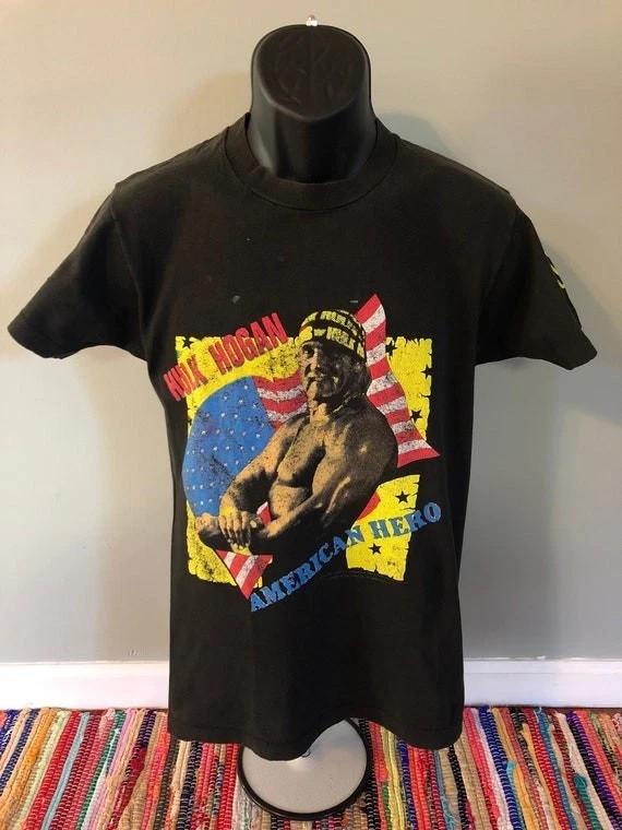 Vintage 90s 1991 Hulk Hogan American Hero WWF World Wrestling T-shirt Unisex T-Shirt XL