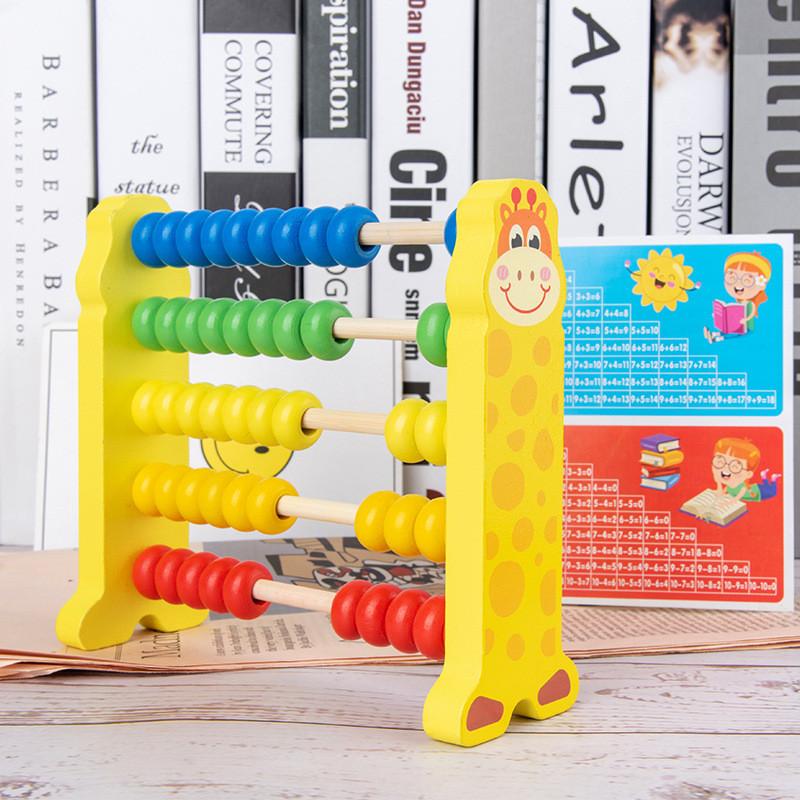 Wooden 5level Counting Frame For Early Math Skills With Handeye Coordination For Kindergarten And First Grade Students