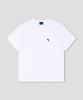 DOLPHIN WAVE APPAREL [3-Pack] Dolphin Mini Chain Embroidery 16-Count Short Sleeve T-Shirt White & White & White