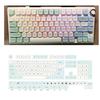 137PCS XDA PBT Keycaps with Heat Sublimated  Ice Mint Theme for Mechanical Keyboard Enthusiasts