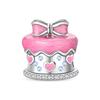 Copper Metal Princess Crown Charm Bead Component Cake Trojan Bead Component Pendant Bead Component Compatible With Authentic Original Necklace
