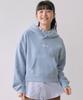 Covernat Woman Fleece-Lined Terry Hoodie Sky Blue