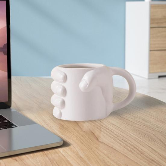Coffee Cup 330ml Creative Fist-shaped Cup Fun Water Cup for Coffee Hot Drinks Modern Ceramic Drinkware Gift for Friends