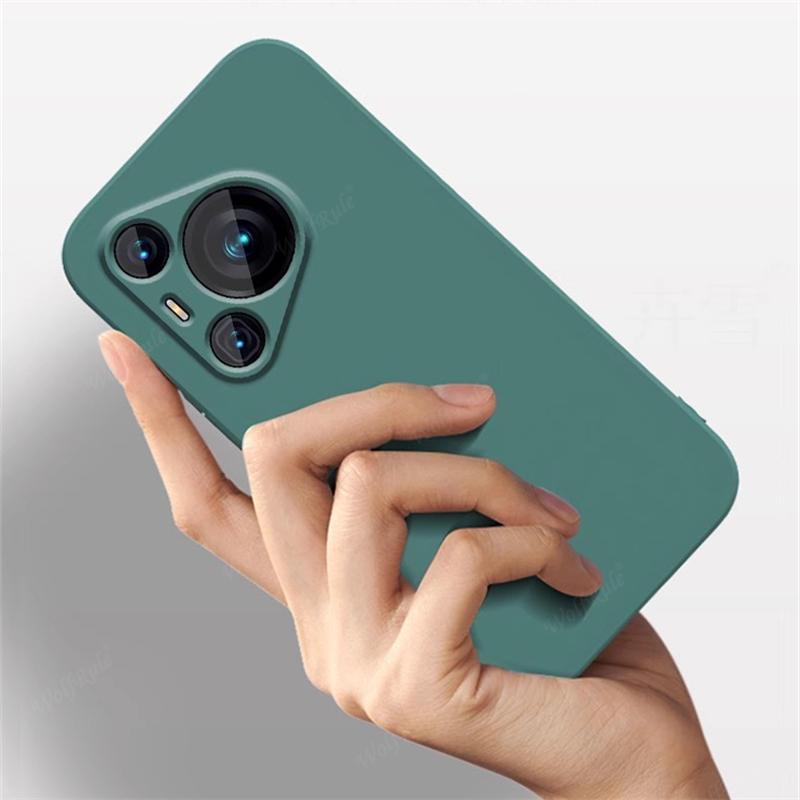For Huawei Pura 70 Case For Huawei Pura 70 Capas New Bumper Back Shockproof Liquid Silicone TPU Soft Cover Huawei Pura 70 Fundas