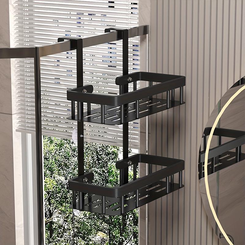1PC Carbon Steel Thick Storage Hanging Basket Bathroom Shelf Behind The Door Shelf Tidy Multi Layer Bathroom Two/Three Layers
