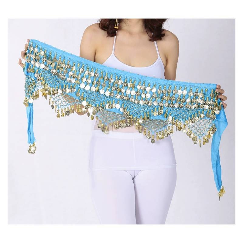 Belly Dance Hip Belt With Triangle Coins For Practice And Performance