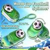 Football Themed Iridescent Plating Rotatable Fidget Slider Keychain Soccer Decompression Toy for Small Surprise Gift Use