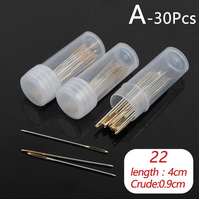 30pcs Sewing Needles No.22/24/26 Embroidery Fabric Cross Stitch Knitting Needle Stainless Steel DIY Crafts Sewing Accessories