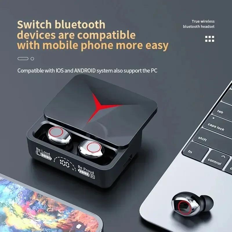M90 Sport Earphones: Secure Wireless Fit,  IPX5 Waterproof, Easy Touch Control & Built-in Mic for Android/iPhone
