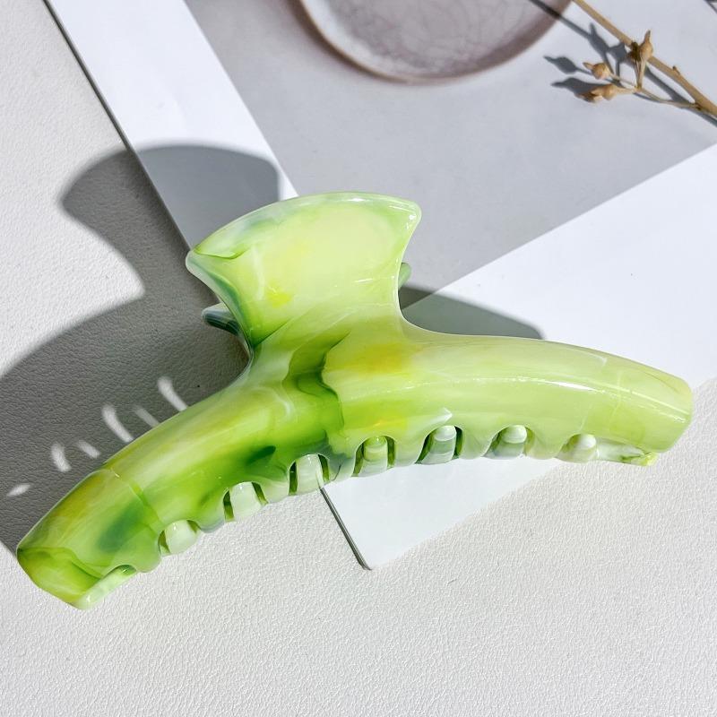Arc-shaped Marble Gripper High-end Style Shark Hair Clip Large Volume Clip Hair Accessory