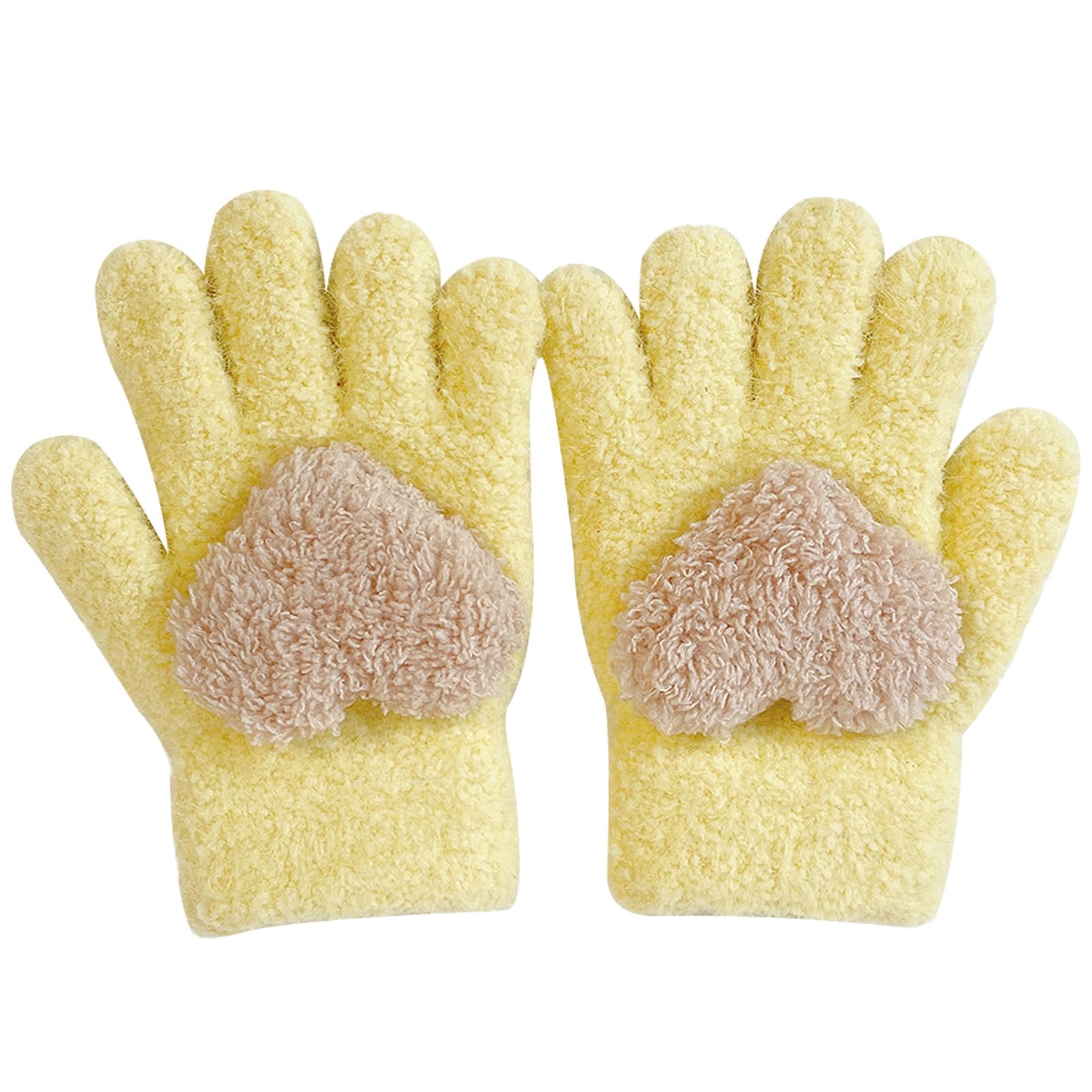 

Buffydeer Knit Ages for Girls and Warm and Cute Winter Thick and Warm for Winter Play in the Perfect for School or Kindergarten Kids Mittens, Unisex,