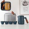 Ceramic Kuaike Cup One Pot Four Cups Travel Kung Fu Tea Set Portable Bag Set Simple Business Gift Engraving
