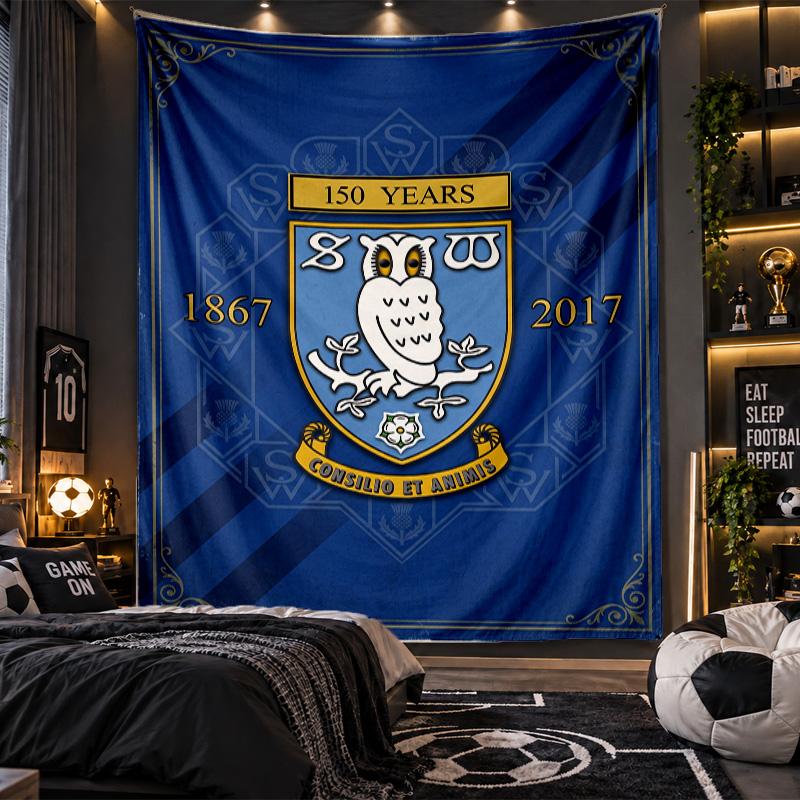 Wall Hanging Tapestry Sheffield Wednesday Print Cloth for Living Room Bedroom Home Decor