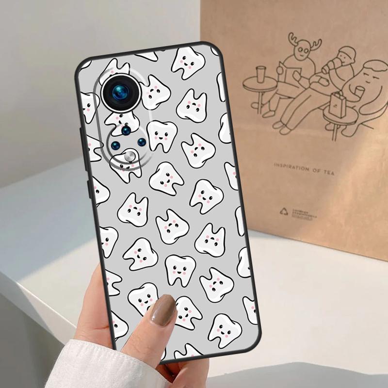Dentist Tooth Pattern For Honor Magic 8 7 6 5 Pro Case For Honor X9d X9c X9b X9a X8c X8b Win 200 400 50 70 90 Lite