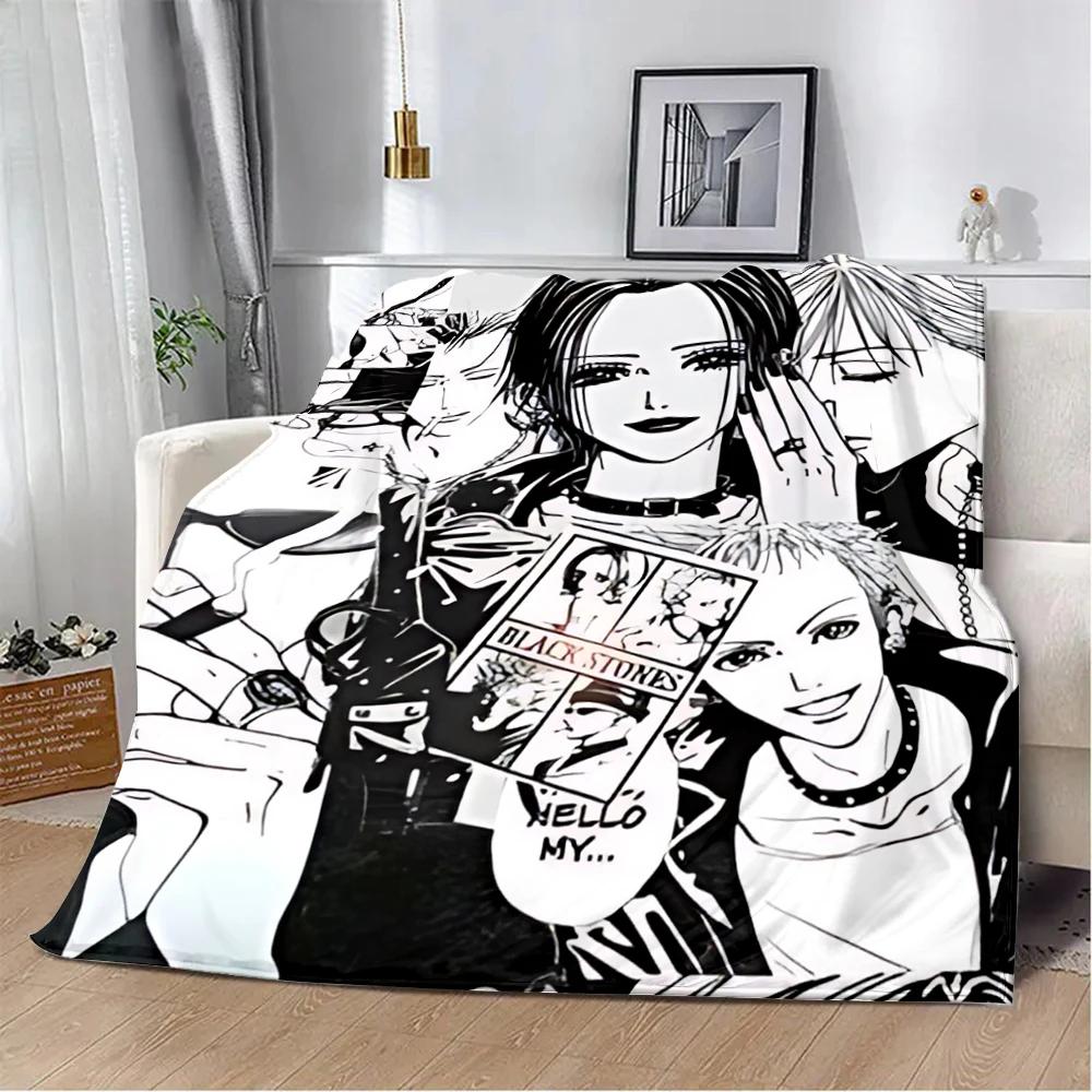 Anime Girls Nana Flannel Blanket 3d Printed Picnic Blankets Warm Soft and Comfortable Throw Blanket Home Travel Birthday Gift