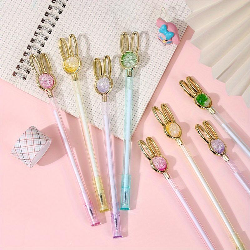 Back to school season 2pcs 0.5mm color rabbit styling neutral pen cartoon cute styling pen gift pen black signature pen creative stationery