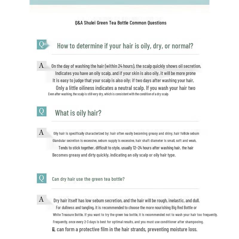 Shulei Green Tea Seed Oil Control & Anti-Dandruff Shampoo