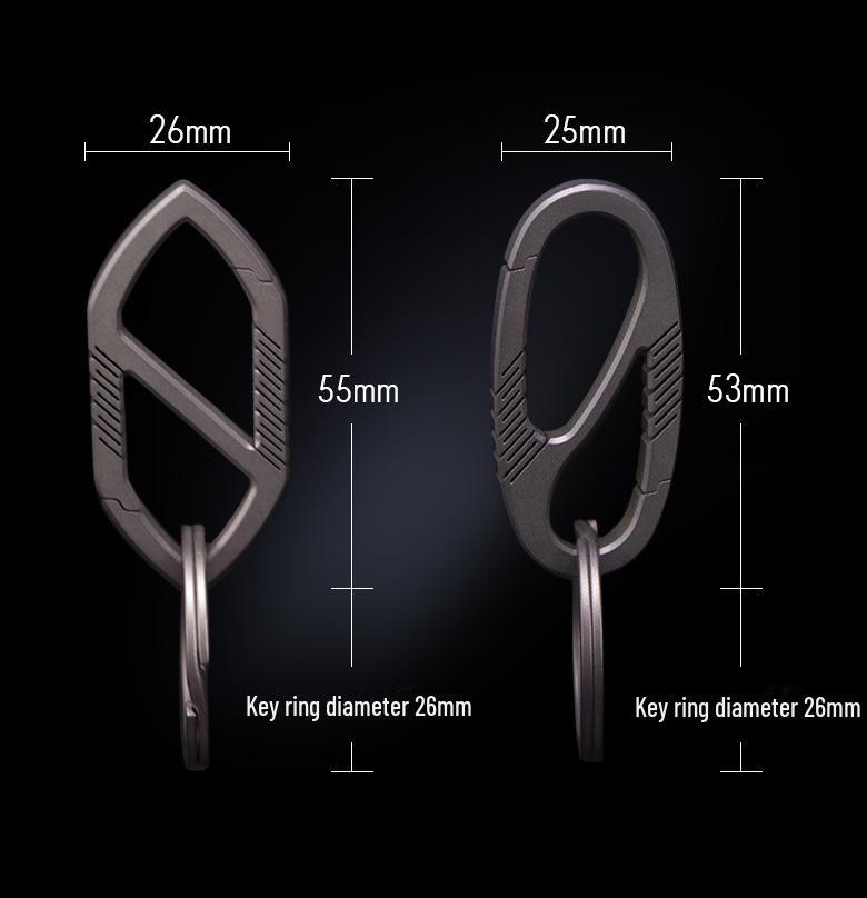 Męski brelok z wysokiej jakości stopu tytanu, zawieszka w kształcie pierścienia