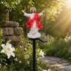 Peaceful Backyard Religious Decor Jesus Statue Solar Light, Garden Outdoor Waterproof Lighted Hand Painted Figures Figurine, Pathway Light for