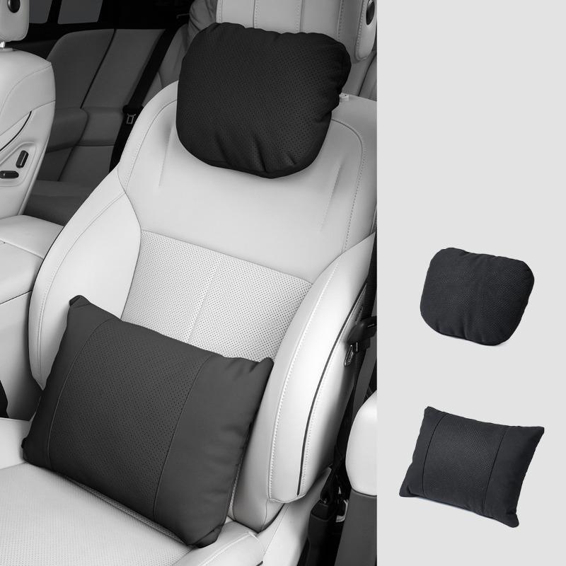 Car Interior Headrests Lumbar Cushion Cars Lumbar Support Sweat Absorbing and Breathable Sports Seat Fixed Headrest Automotive Decorative Accessories