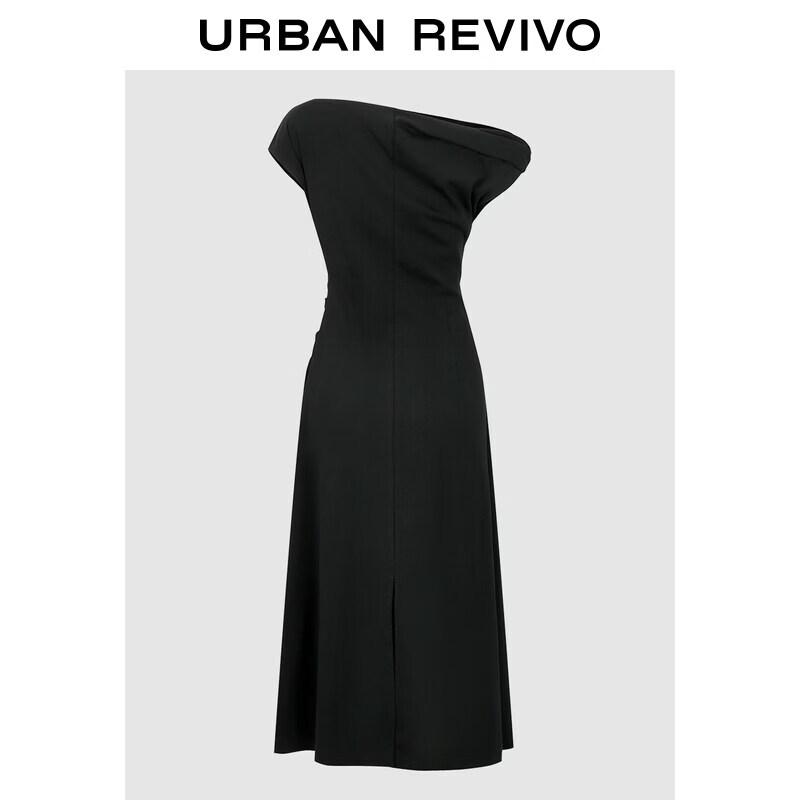 UR2026 Asymmetric Ruched Waist Dress