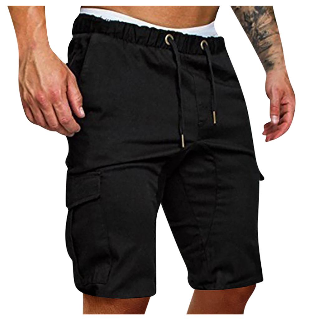 Men's Summer Casual Outdoors Casual Patchwork Pockets Overalls Sport Tooling Shorts Pants