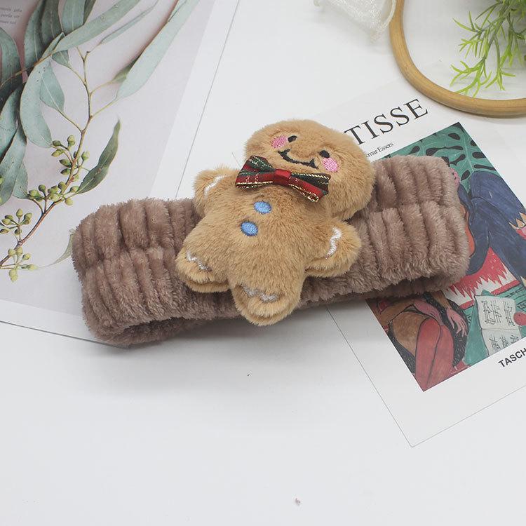 Plush Christmas Makeup Headband for Face Washing